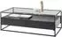 Robas Lund EVORA Couchtisch Klarglas, Metall schwarz, 120x40x60cm