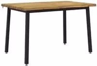 vidaXL 120 x 70 x 75 cm Massivholz Akazie Wei&szlig; und Schwarz
