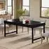 LuxusKollektion Esstisch rechteckig 140cm, 4-6 Personen, schwarz, Metallbeine