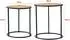 en.casa Moriusaq Satztisch 2er-Set Holzwerkstoff/Metall, schwarz (800000418291)