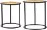 en.casa Moriusaq Satztisch 2er-Set Holzwerkstoff/Metall, schwarz (800000418291)