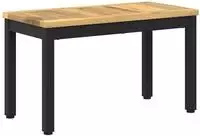 vidaXL Couchtisch Wei&szlig; und Schwarz 60,5 x 30 x 36 cm Massivholz Akazie