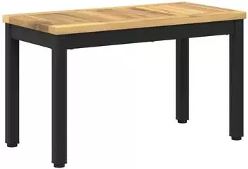vidaXL Couchtisch wei&szlig; und schwarz 60,5x30x36cm Akazien-Massivholz
