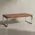 KADIMA DESIGN ISEN Couchtisch Massivholz Sheesham, Chromfüße, 120x60x40cm
