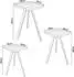 en.casa Masku Beistelltisch-Set 3-tlg., quadratisch, Holz, dunkelbraun (800000479406)