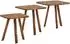 en.casa Masku Beistelltisch-Set 3-tlg., quadratisch, Holz, dunkelbraun (800000479406)