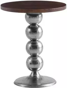 Wohnling Beistelltisch Mango Massivholz / Metall, rund, 50x50x61,5cm (WL7.210)