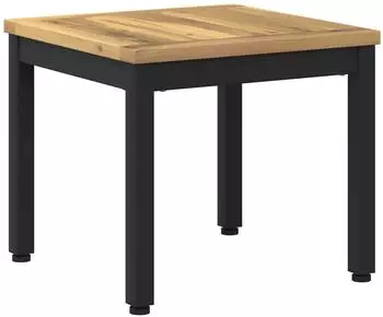 vidaXL Couchtisch wei&szlig; und schwarz, Akazien-Massivholz, 40x40,5x36cm