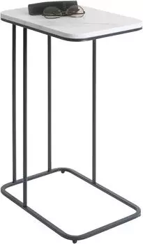 HAKU Beistelltisch Metall, Marmoroptik, anthrazit/wei&szlig;, 45x30x67cm (52334)