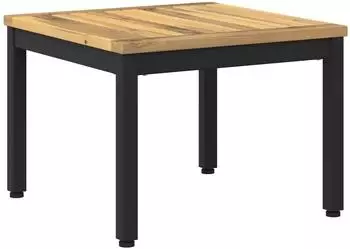 vidaXL Couchtisch wei&szlig; und schwarz, Akazien-Massivholz, 50x48,5x36cm (901730)