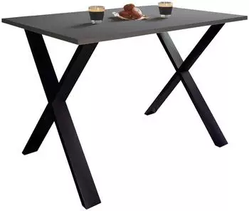 VCM Xona Esstisch X-Gestell, 140x80cm, anthrazit