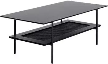 Selsey Mogest Couchtisch mit Ablage, Polyrattan-Look, Eiche schwarz, 110x55cm (MM5900898139903)