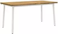 vidaXL Quadratischer Esstisch 160 x 80 x 75 cm Massivholz Akazie Wei&szlig;