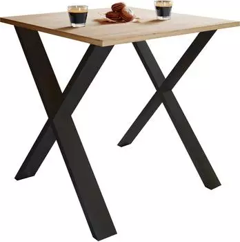 VCM Xona X Esstisch 80x80cm, Eiche sägerau/Sonoma