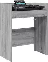 vidaXL DJ Tisch Sonoma-Grau 62 x 45 x 102 cm Holzwerkstoff