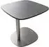DeLife Edge Boot Beistelltisch 50x50cm Keramik betongrau, Edelstahl gebürstet (46030)