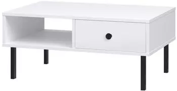 RAUMHIRSCH Venus Couchtisch weiß, Holzwerkstoff, rechteckig 91x43x43cm
