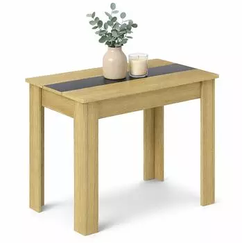 VCM Disalo Esstisch Holzwerkstoff 80x50cm Honig-Eiche/Anthrazit