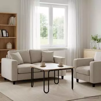 vidaXL Couchtisch Artisan-Eiche 59x59x45cm Holzwerkstoff (8007715)