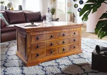 Massivmoebel24 Oxford Couchtisch Akazie honig lackiert 100x60x54cm (09-200-610-0121)