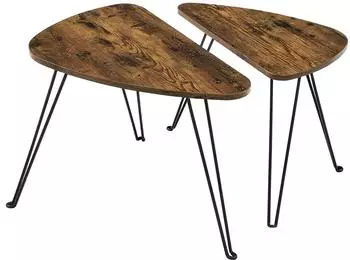 Begryf Begryf Couchtisch-Set 2-teilig, dunkelbraun/schwarz, 60x38x47,5cm