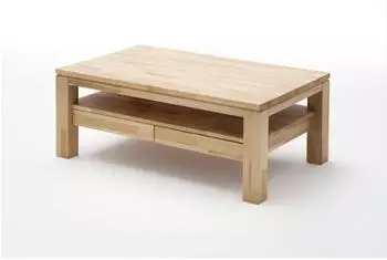 M&ouml;bel Kraft GORDON Couchtisch Kernbuche massiv mit Schubladen, 115x70x45cm