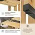 LuxusKollektion Esstisch Holz skandinavisch, Eichenoptik, 150cm, braun