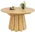 MODFU Ausziehbarer Esstisch rund bis oval, MDF, naturfarben, Ø118-158cm