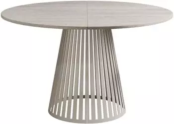 Mirjan24 Cone Cashmere 120 ausziehbarer Esstisch, rund, Kaschmir/Travertin (800001992921)