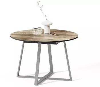 Livinity Firenze Esstisch ausziehbar 120x120cm, Wildeiche/grau (800001620246)
