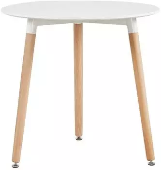 LuxusKollektion Runder Esstisch skandinavischer Stil, 3 Beine Buchenholz, Ø80cm