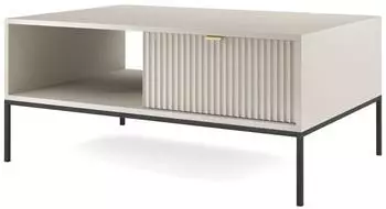 Bettso NOVA Couchtisch 1 Schublade, kaschmir/schwarz (104x46x68cm)