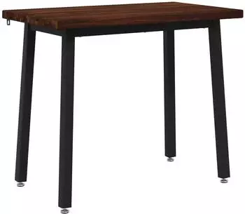 vidaXL Esstisch Akazienholz massiv 90x55x75cm dunkelbraun/schwarz