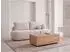 WFL GROUP Noma Couchtisch rechteckig, Blockform mit Rollen, 90x55x28cm, Eiche Braun (800002023085)