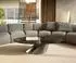 DeLife Edge Couchtisch oval 140x80cm, Keramik dunkelbraun, Edelstahl gebürstet (42766)
