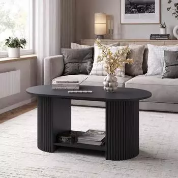 VICCO Calero Couchtisch schwarz/schwarz, 100x50cm (61468)