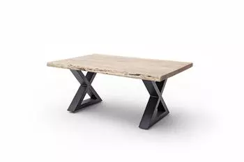 Robas Lund Cartagena Couchtisch Akazie massiv, anthrazit, 110x70x45cm
