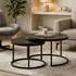 Idimex Tours Couchtischset 2er Set, rund, schwarz (800001489602)