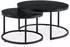 Idimex Tours Couchtischset 2er Set, rund, schwarz (800001489602)