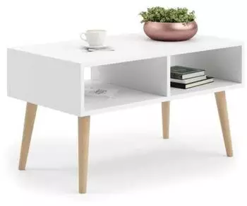 RAUMHIRSCH Sandi Couchtisch, weiß, rechteckig, Holzwerkstoff, 90x55x55cm