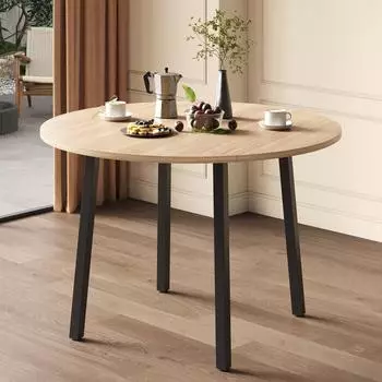 OKWISH Klapptisch rund, MDF eichefarben, 100x100cm (4070861639233)