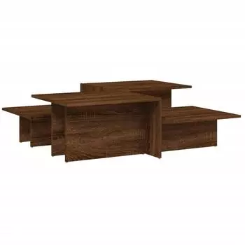 vidaXL Couchtische 2 Stk. braun Eichen-Optik Holzwerkstoff (3216160)