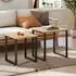 HomCom Couchtisch 2er-Set, Spanplatte & Metallrahmen, naturfarben (800001338307)