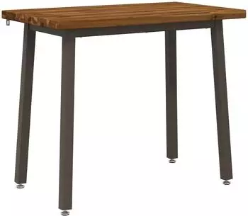 vidaXL Esstisch Akazienholz massiv 110x55x75cm, natur/kaffee