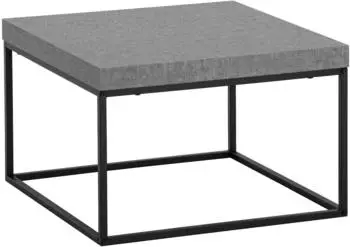 Wohnling Couchtisch quadratisch 60x60x38cm Beton-Optik grau (WL6.932)
