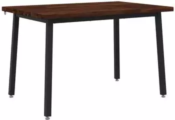 vidaXL Esstisch 120x70x75cm Akazienholz massiv, dunkelbraun/schwarz (937593)