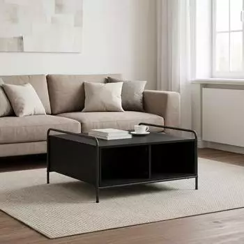 vidaXL Couchtisch Schwarz Eichen-Optik 50x49x41cm Holzwerkstoff