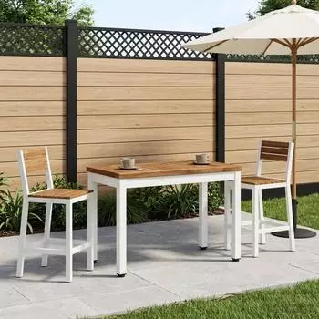 vidaXL Couchtisch natur und wei&szlig;, 60,5x30x36cm