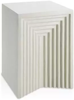 TecTake Aline Beistelltisch Magnesiumoxid, Reliefstruktur, 38x38x51cm (406757)