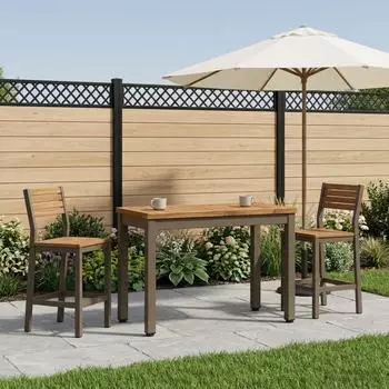 vidaXL Couchtisch Akazien-Massivholz 60,5x30x36cm, natur und kaffee